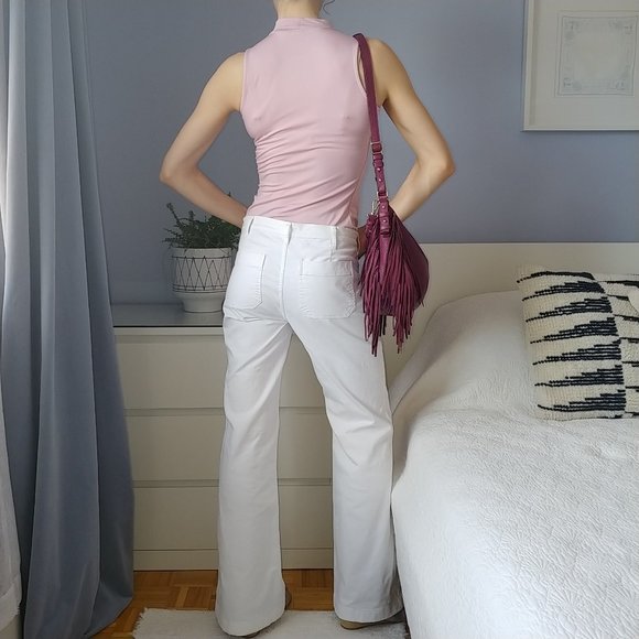 DONATED White Wide Leg Jeans Sz 6 - Picture 3 of 11